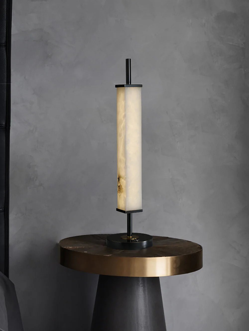 Lennar Visual_Alabaster Serano Brass Table Lamp