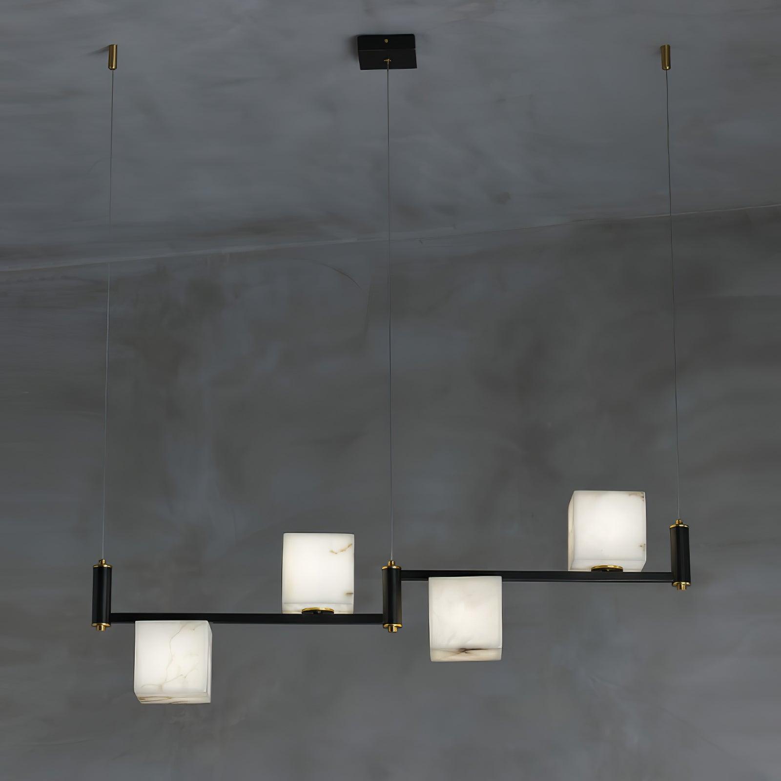 Lennar Visual_Alabaster Square Box Chandelier