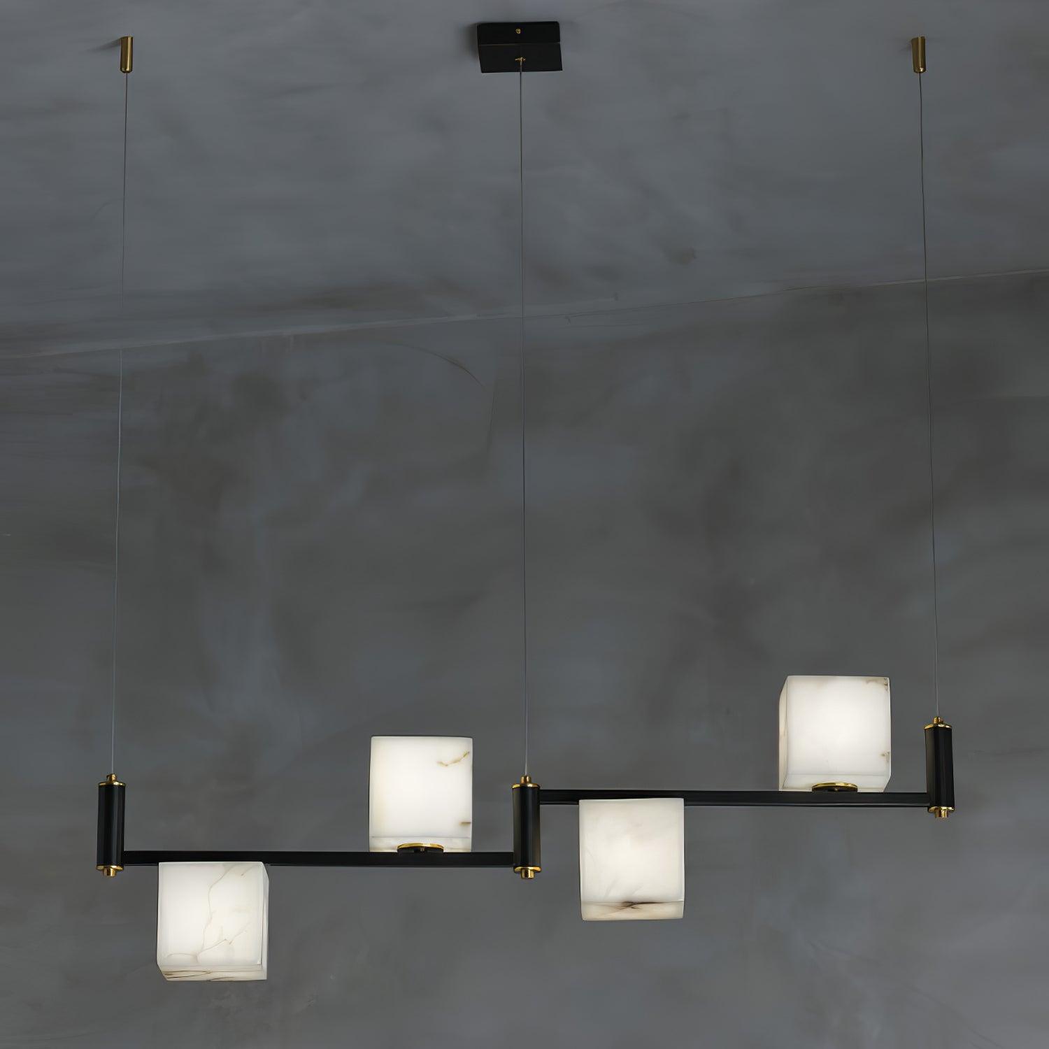 Lennar Visual_Alabaster Square Box Chandelier