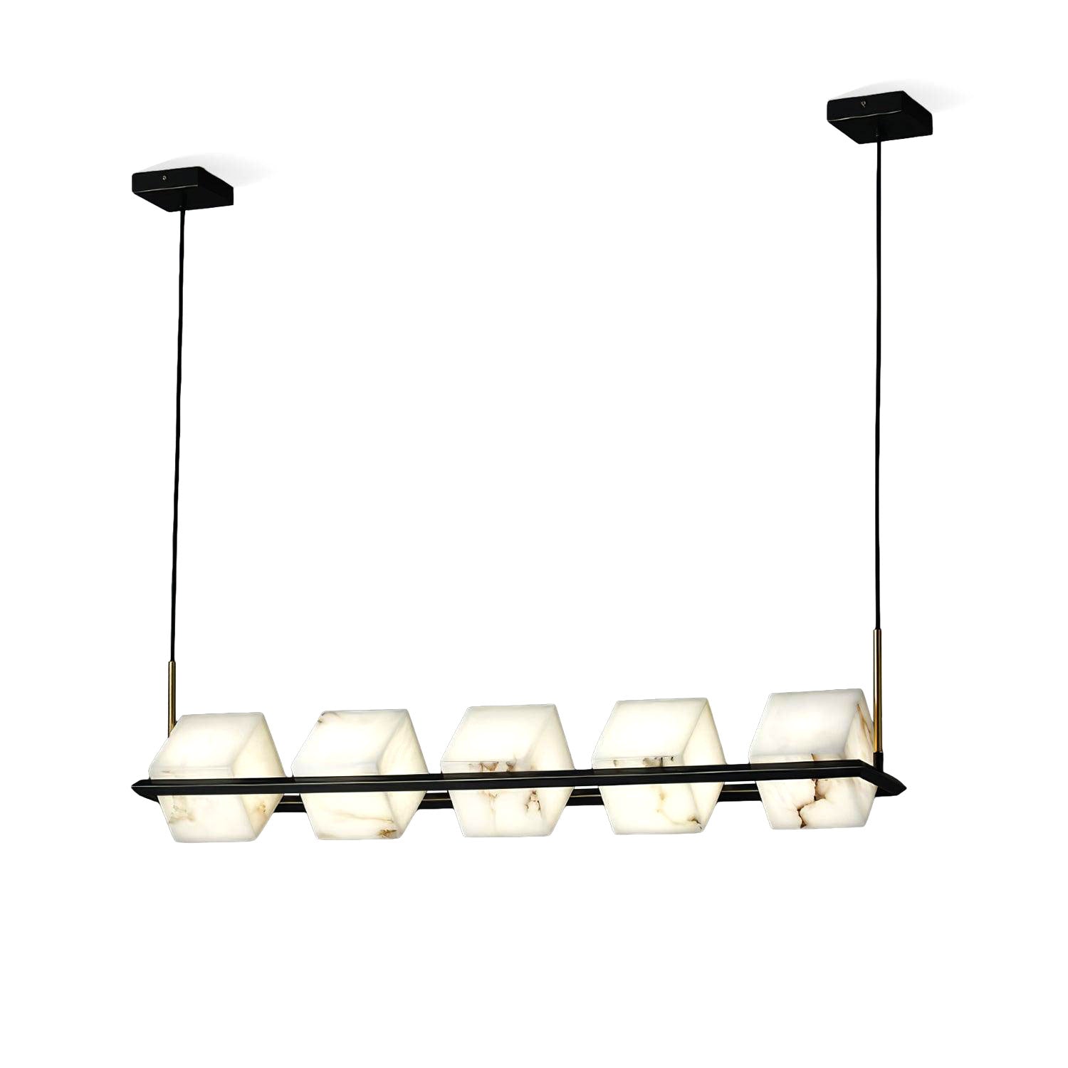 Lennar Visual_Alabaster Square Box Chandelier