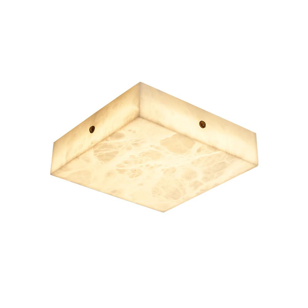 Lennar Visual_Alabaster Square Flushmount Ceiling Light