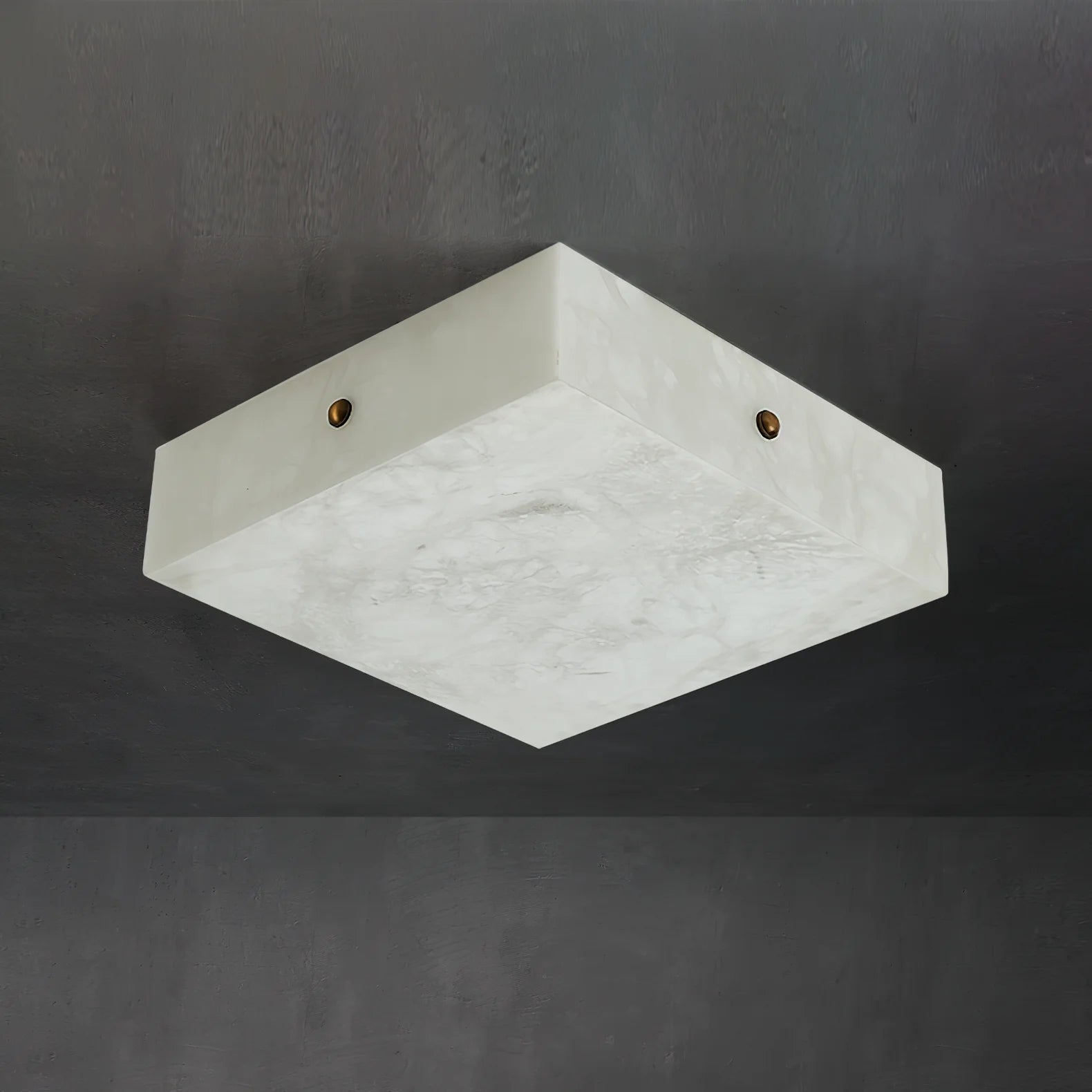 Lennar Visual_Alabaster Square Flushmount Ceiling Light