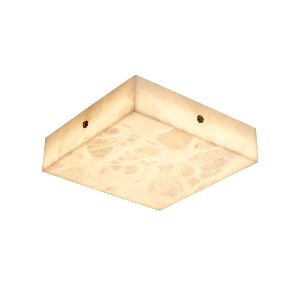 Lennar Visual_Alabaster Square Flushmount Ceiling Light