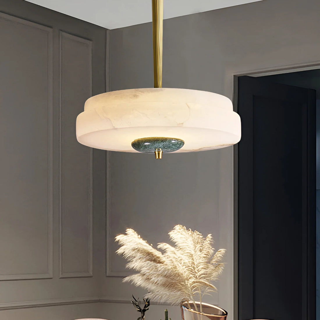 Lennar Visual_Alabaster Trave Elegant Pendant Lamp