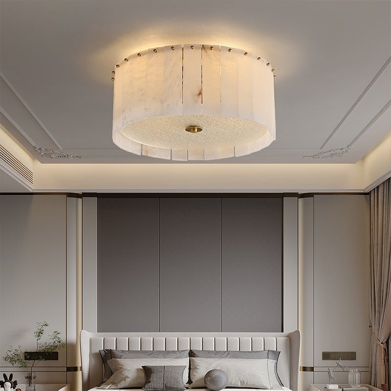 Lennar Visual_All copper marble ceiling lamp