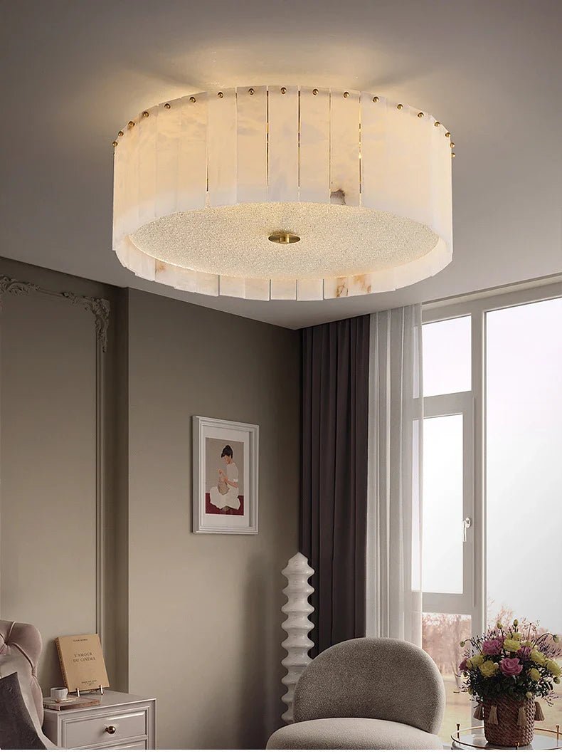 Lennar Visual_All copper marble ceiling lamp