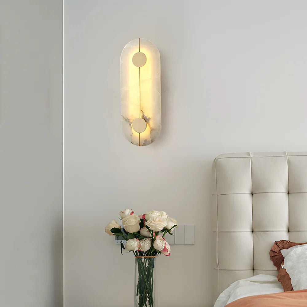 Lennar Visual_Artistic Brass Alabaster Wall Lamp