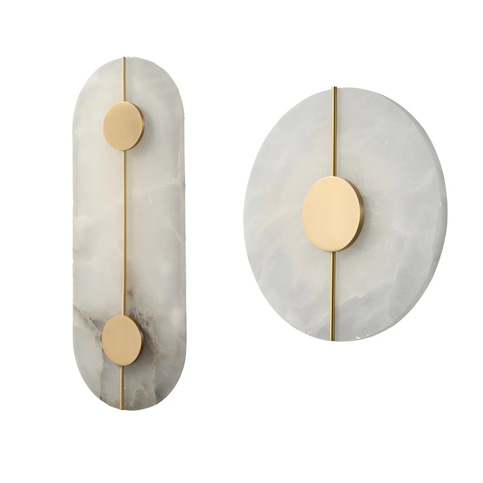 Lennar Visual_Artistic Brass Alabaster Wall Lamp