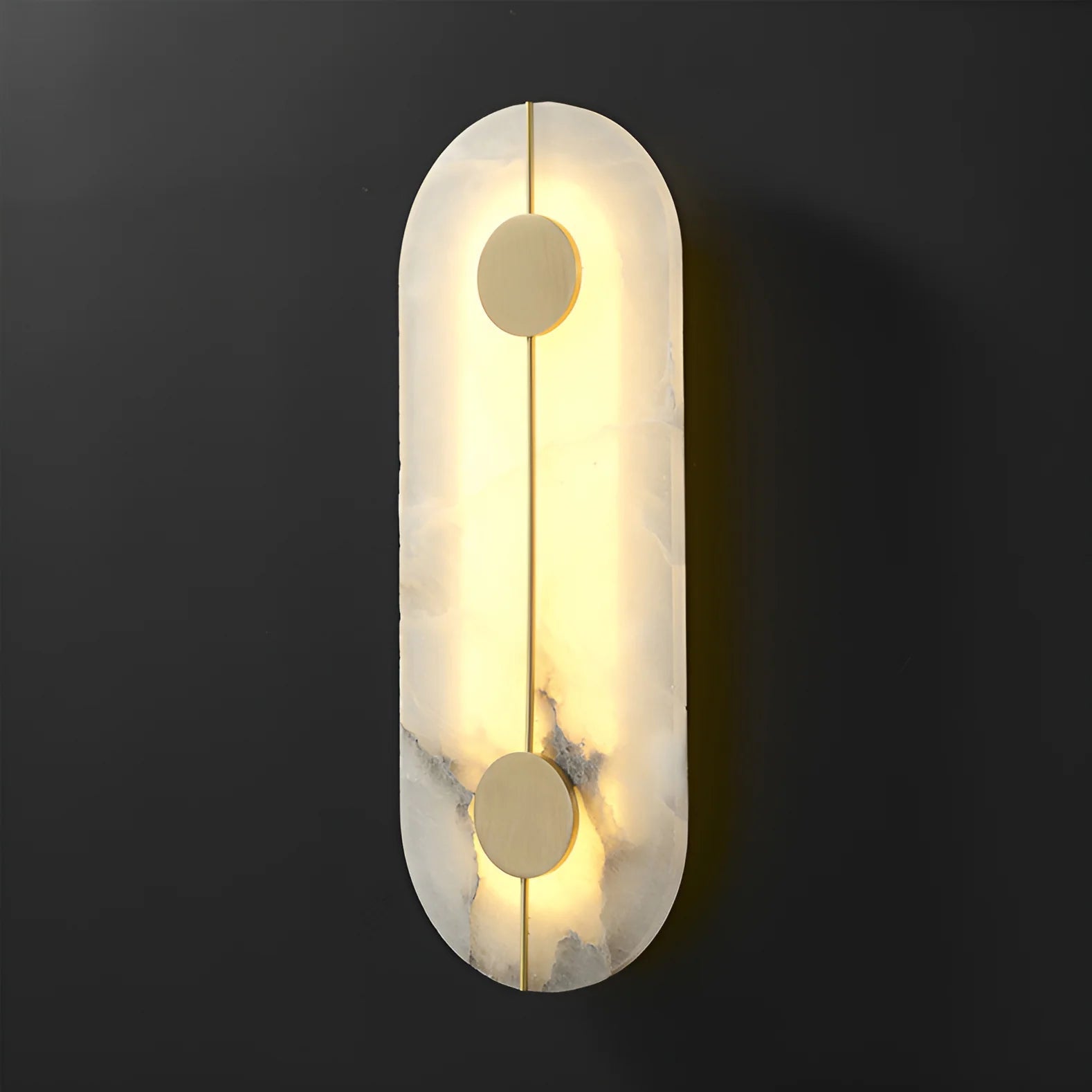 Lennar Visual_Artistic Brass Alabaster Wall Lamp