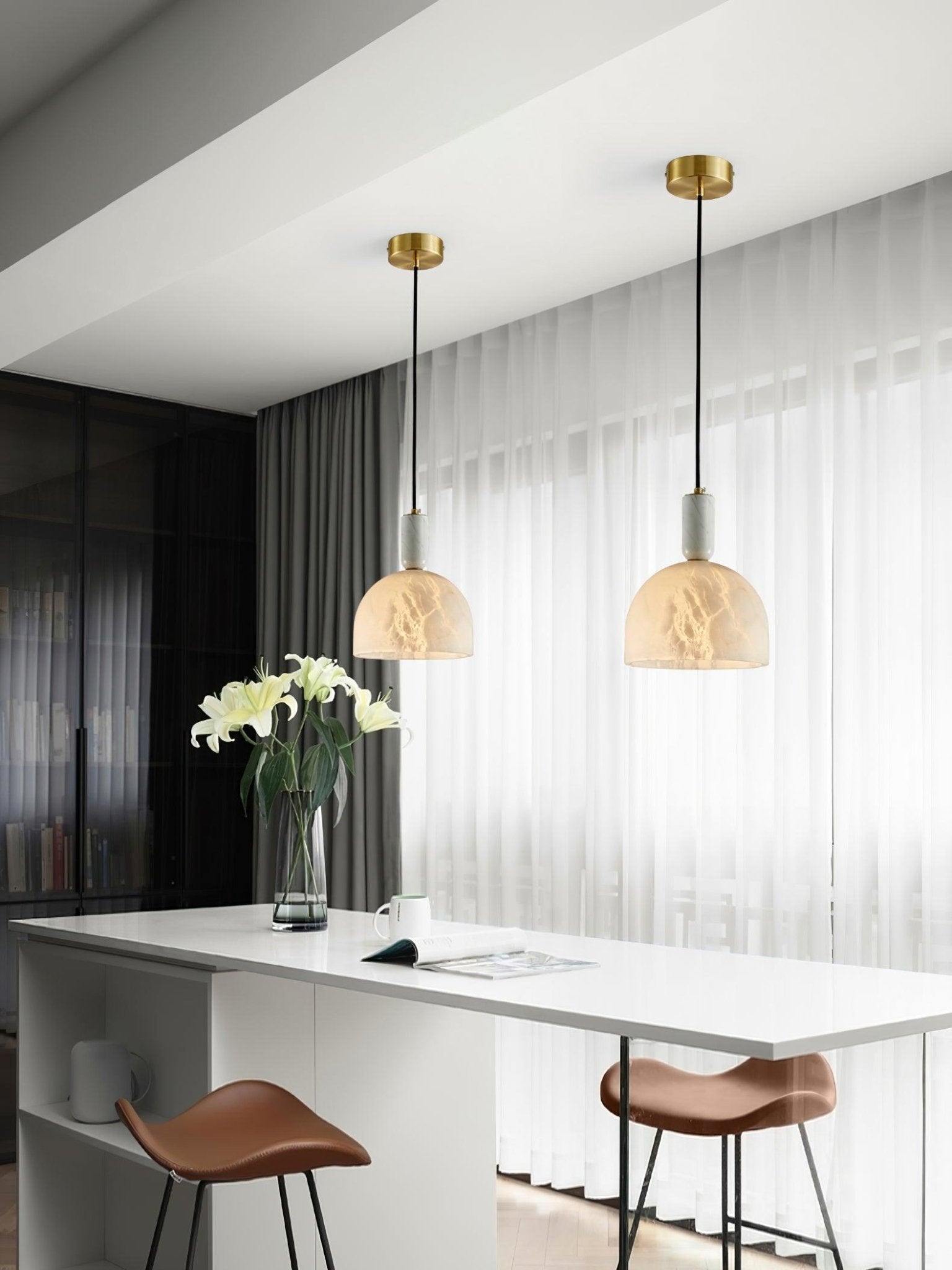 Lennar Visual_Blair Alabaster Pendant Light