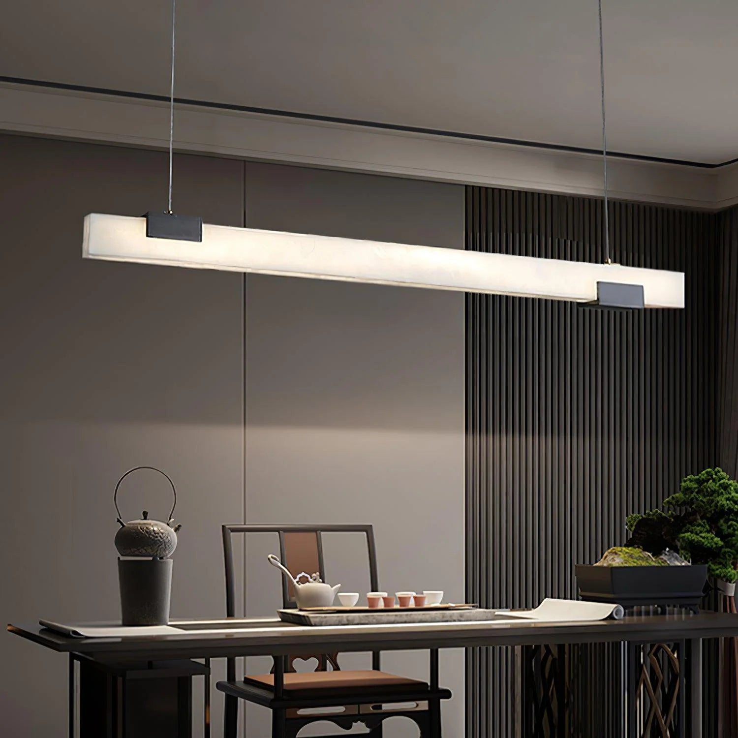 Lennar Visual_Cary Alabaster Strip Pendant Light