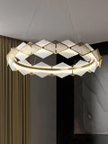 Lennar Visual_Circular Rote Alabaster Diamond Chandelier