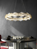 Lennar Visual_Circular Rote Alabaster Diamond Chandelier