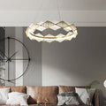 Lennar Visual_Circular Rote Alabaster Diamond Chandelier