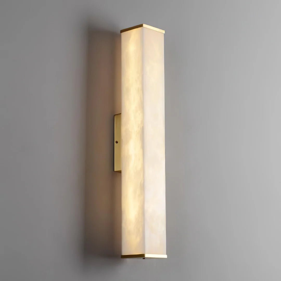 Lennar Visual_Cuboid Alabaster Wall Light