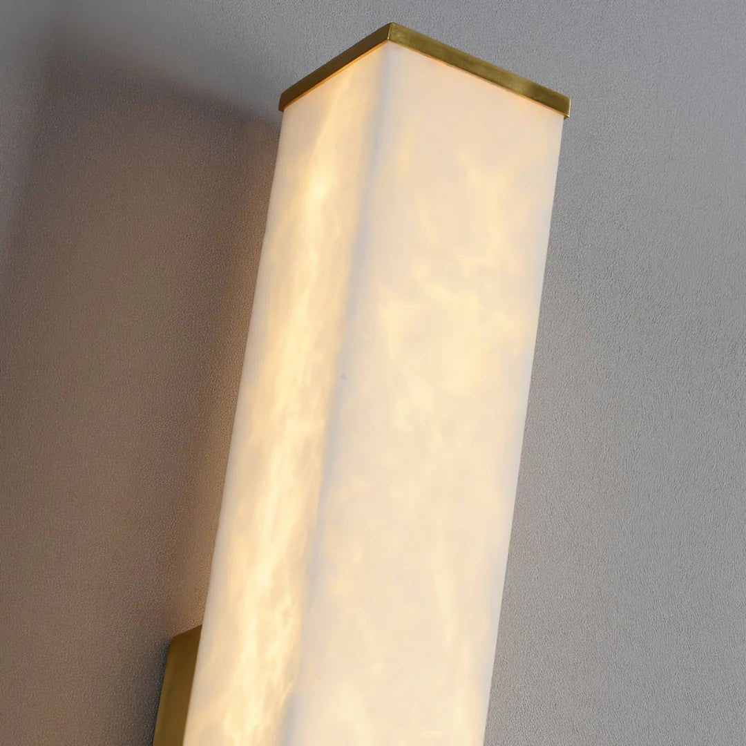 Lennar Visual_Cuboid Alabaster Wall Light