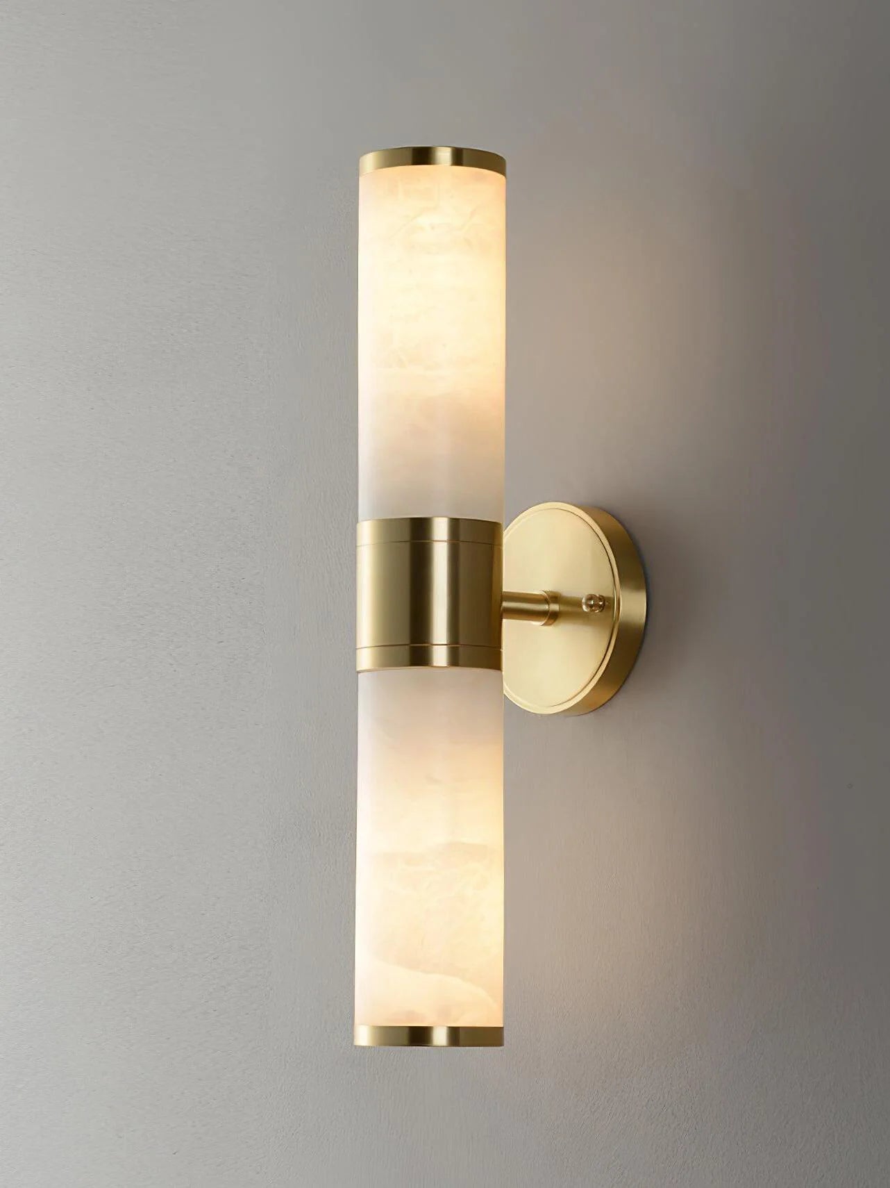 Lennar Visual_Cylindrical Lampatron Alabaster Wall Lamp