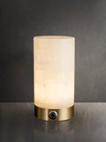 Lennar Visual_Cylindrical Totem Alabaster Table Lamp