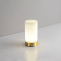 Lennar Visual_Cylindrical Totem Alabaster Table Lamp