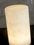 Lennar Visual_Cylindrical Totem Alabaster Table Lamp