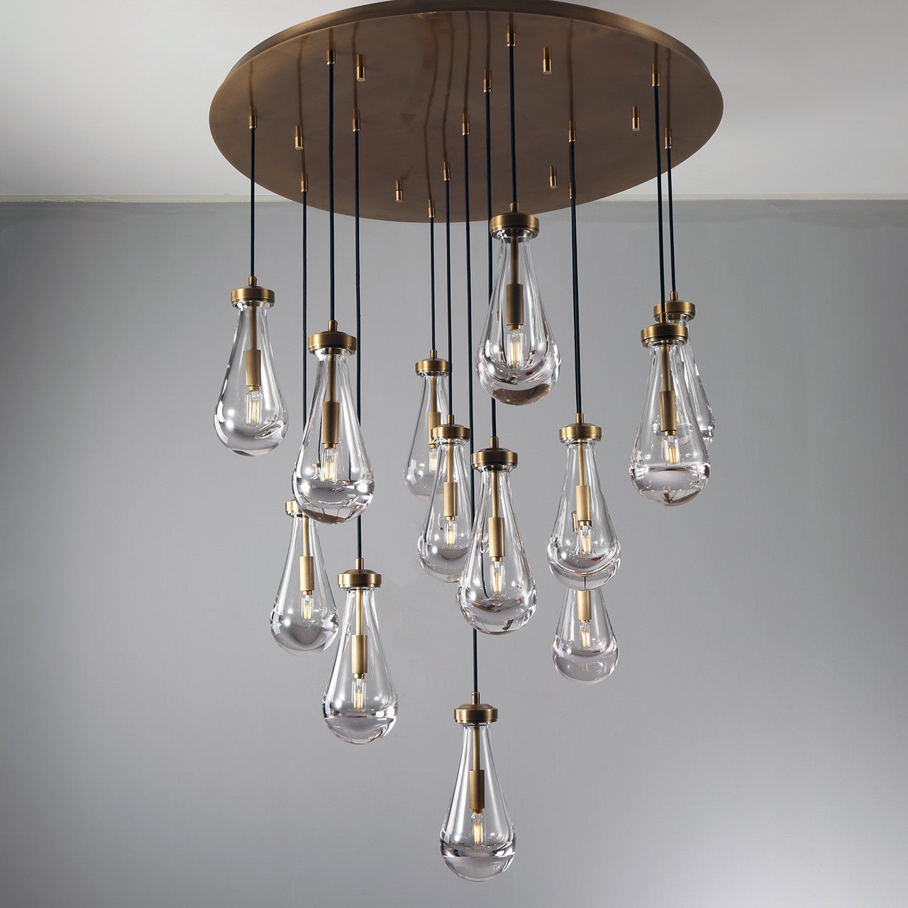 Lennar Visual_Drovia Rain Round Chandelier 36"