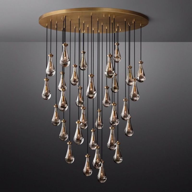 Lennar Visual_Drovia Rain Round Chandelier 60"