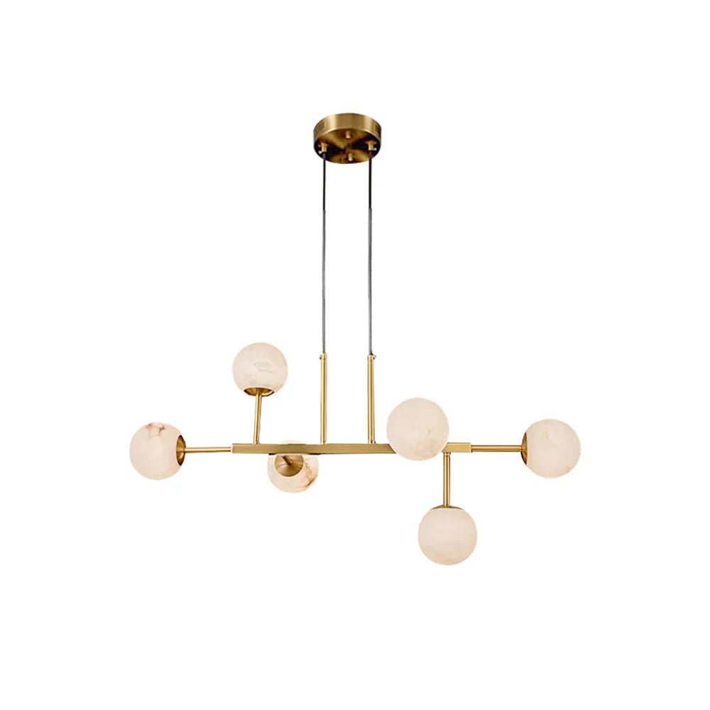 Lennar Visual_Elegant Ball Alabaster Chandelier