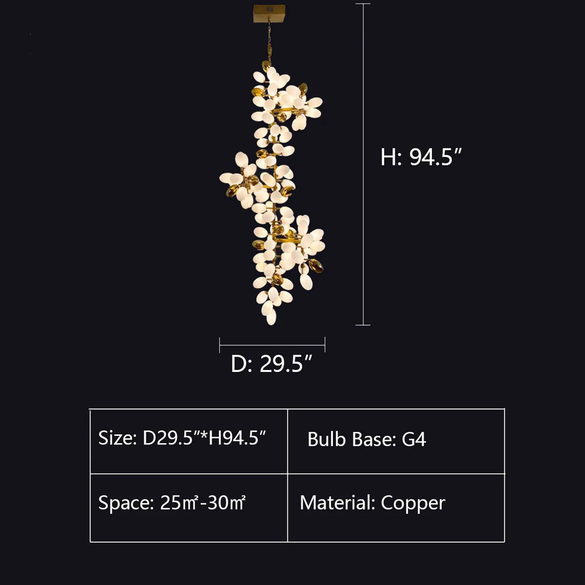 Lennar Visual_Florira Cascade Modern Chandelier Lighting for Staircase