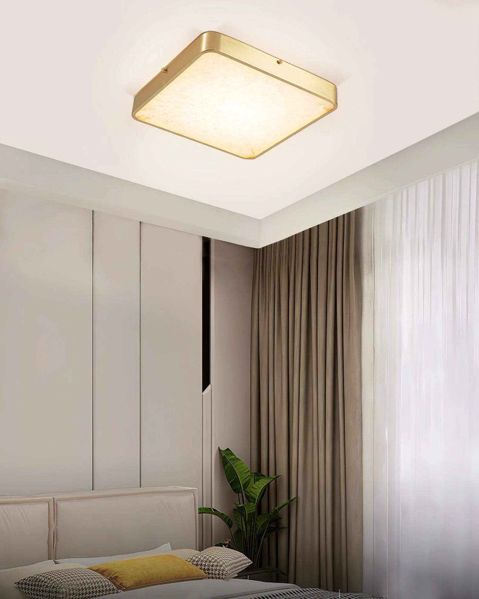 Lennar Visual_Geometric Alabaster Recessed Ceiling Light