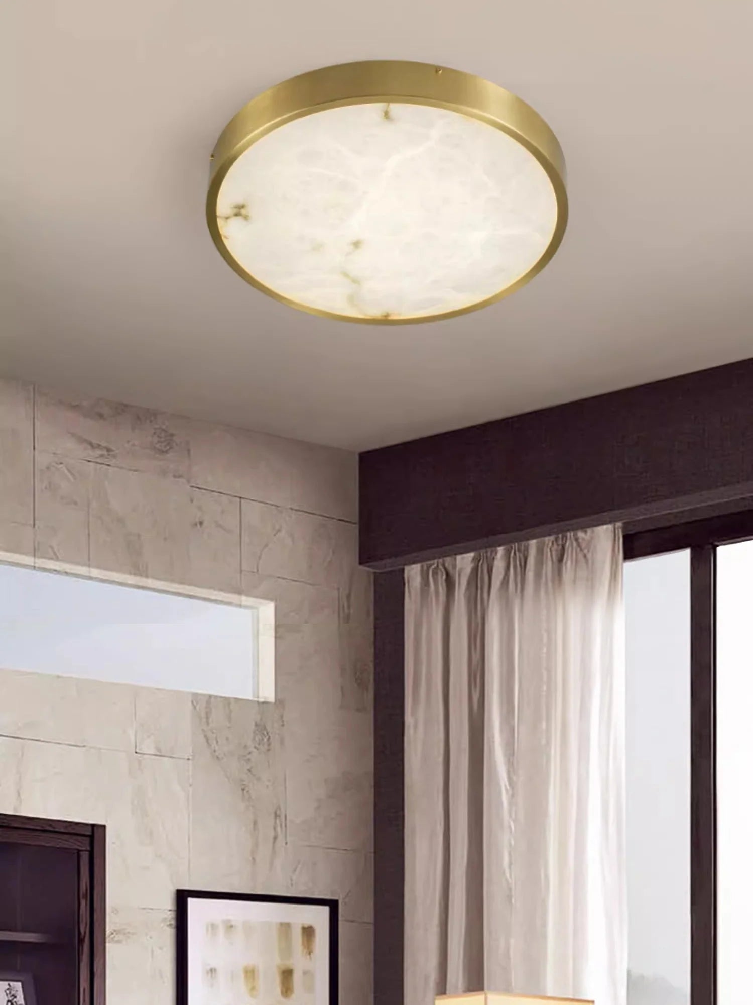 Lennar Visual_Geometric Alabaster Recessed Ceiling Light