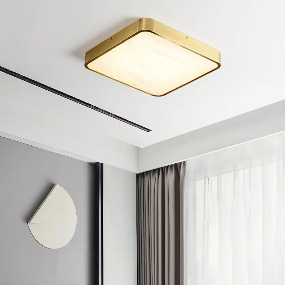 Lennar Visual_Geometric Alabaster Recessed Ceiling Light