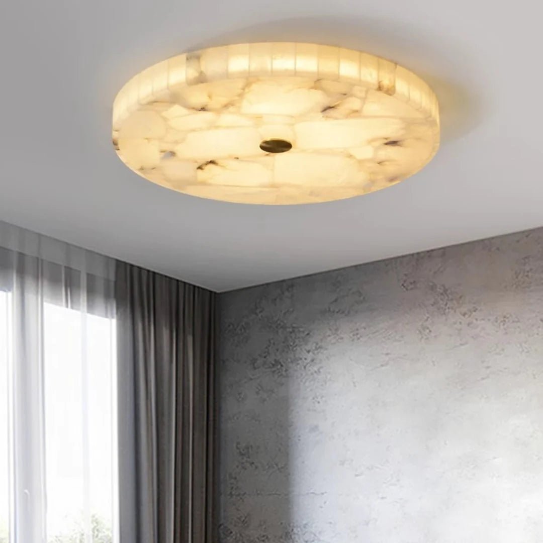 Ceiling LightLuminous Marble Ceiling LightDia 50cm × H 5cm / Φ 19.7″ × H 2″WhiteLennar Visual