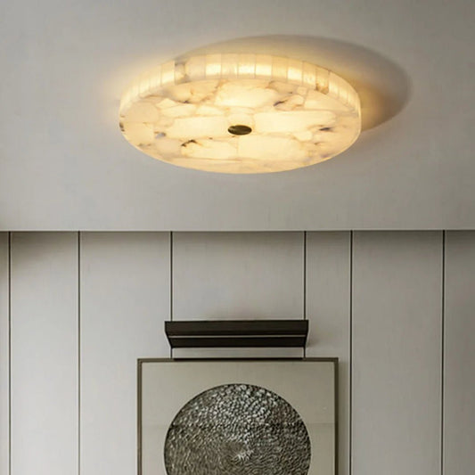 Ceiling LightLuminous Marble Ceiling LightDia 40cm × H 5cm / Φ 15.7″ × H 2″WhiteLennar Visual