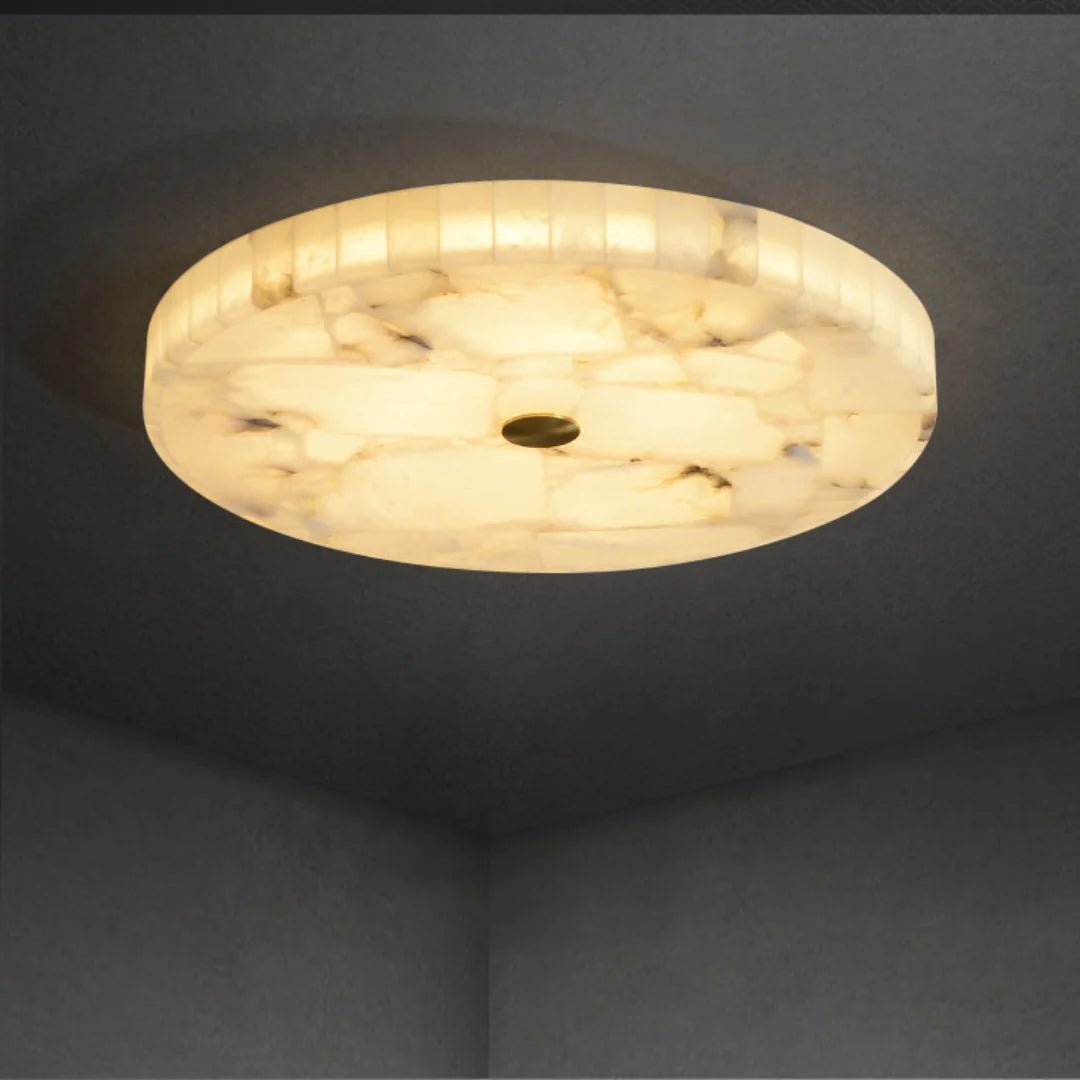 Ceiling LightLuminous Marble Ceiling LightDia 60cm × H 5cm / Φ 23.6″ × H 2″WhiteLennar Visual