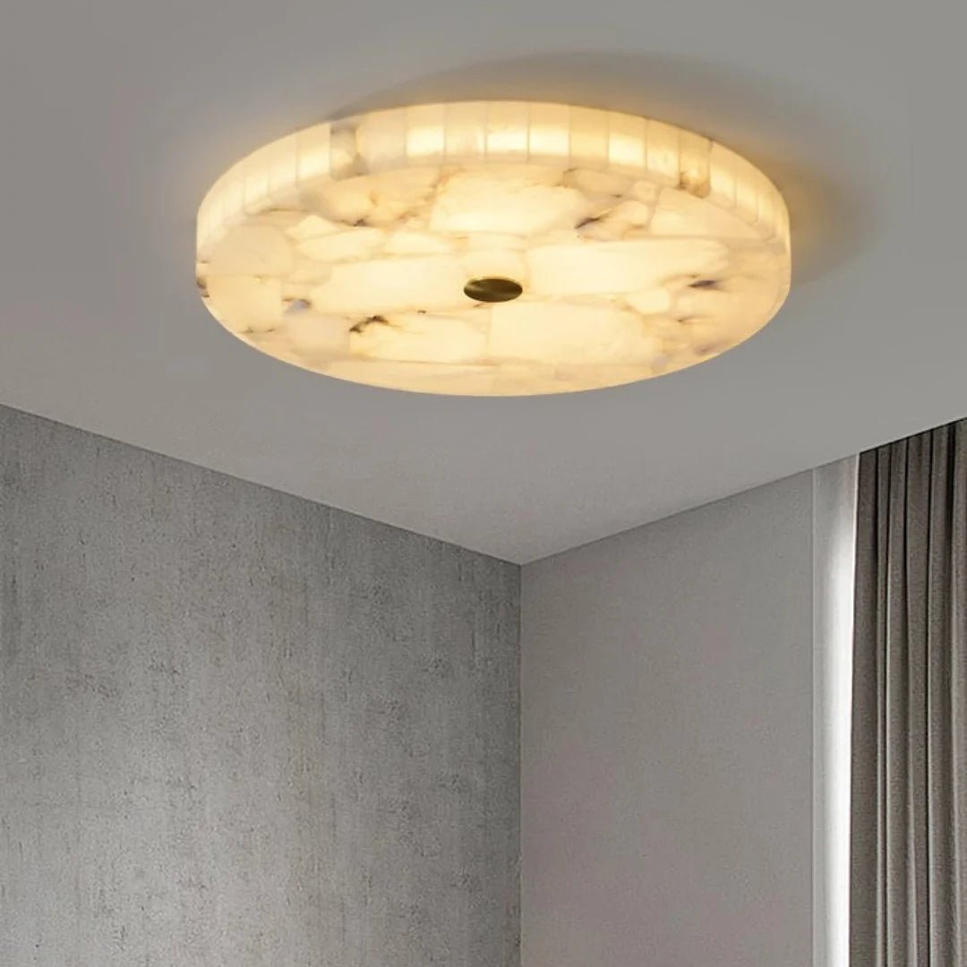 Ceiling LightLuminous Marble Ceiling LightDia 40cm × H 5cm / Φ 15.7″ × H 2″WhiteLennar Visual