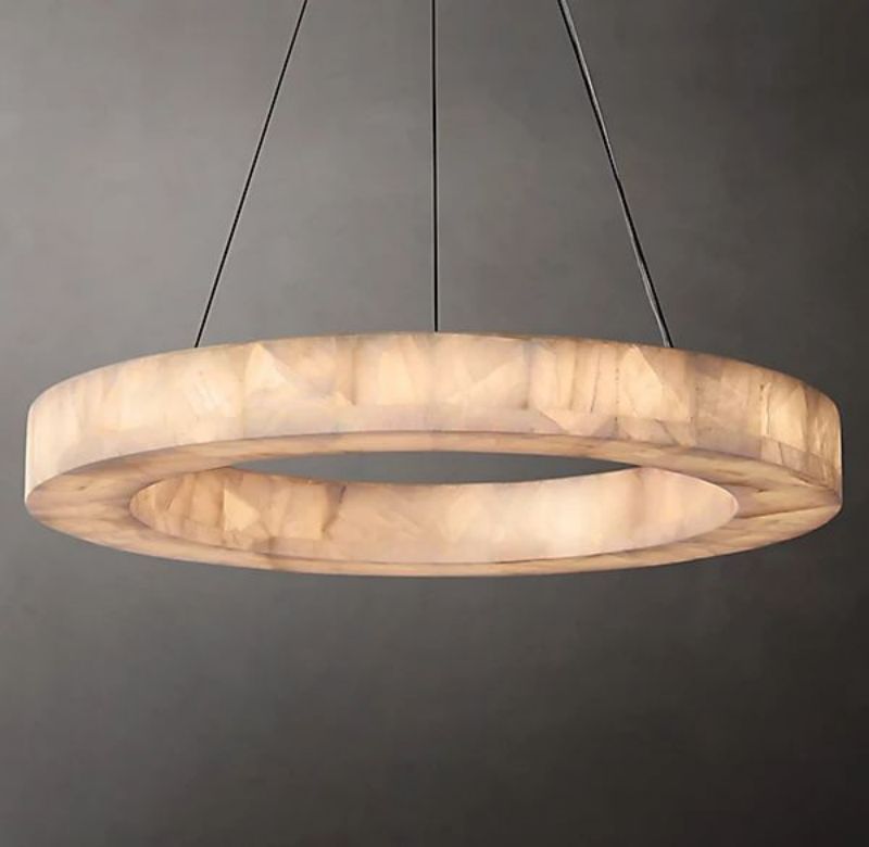 chandelierLunara Round Chandelier 31"Dia 77cm x H 8cm / ∅ 30.25″ x H 3.25″Bronze_Lennar Visual