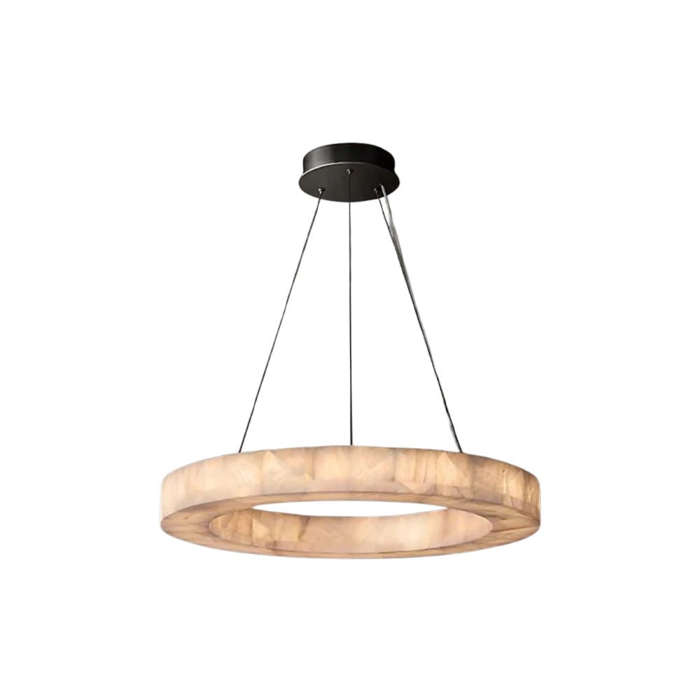 chandelierLunara Round Chandelier 31"Dia 77cm x H 8cm / ∅ 30.25″ x H 3.25″Satin Nickel_Lennar Visual