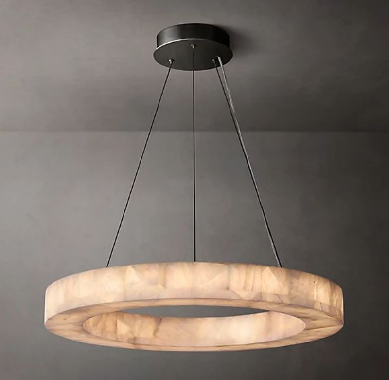 chandelierLunara Round Chandelier 40"Dia 100cm x H 8cm / ∅ 39.5″ x H 3.25″Bronze_Lennar Visual