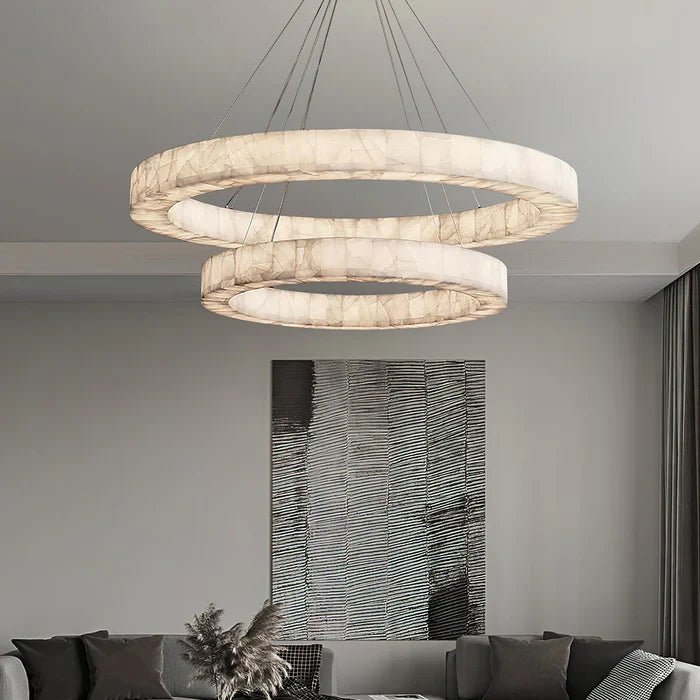 chandelierLunara two - tier Round Chandelier 60"Dia 152cm x H 50cm / ∅ 60″ x H 19.75″Bronze_Lennar Visual