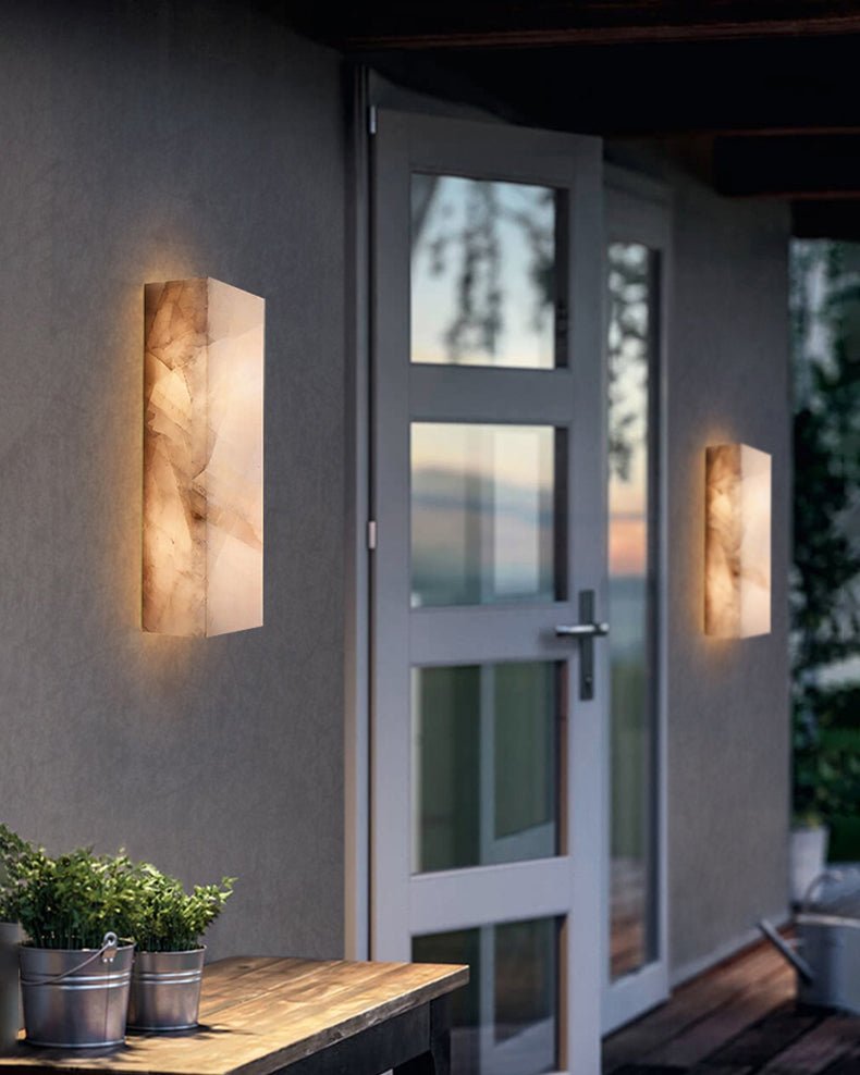 Wall LampRivage Wall LightL 15cm x W10cm x H 30cm / L 5.9″ x W 3.9″ x H 11.8″AlabasterLennar Visual