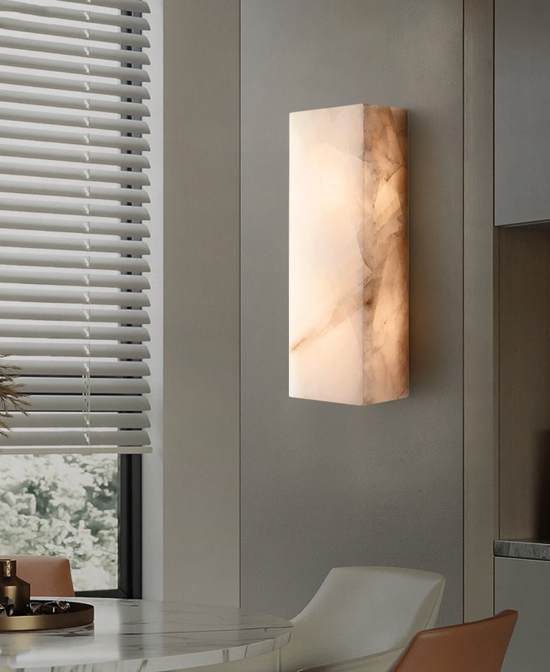 Wall LampRivage Wall LightL 15cm x W10cm x H 30cm / L 5.9″ x W 3.9″ x H 11.8″AlabasterLennar Visual