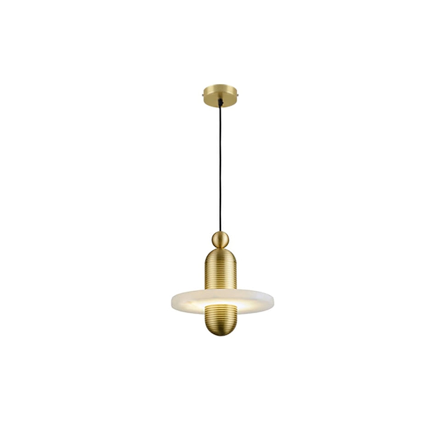 Pendant LightLupa Alabaster Pendant LampModel B Dia 28cm x H 20cm / ∅ 11″ x H 7.9″BlackLennar Visual