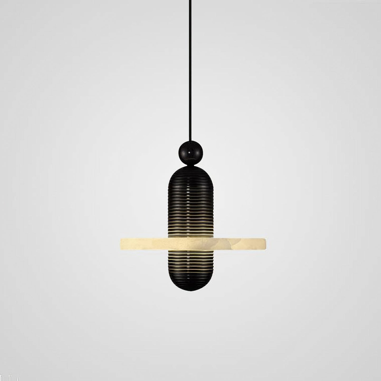 Pendant LightLupa Alabaster Pendant LampModel A Size: Dia 18cm x H 15cm / ∅ 7.1″ x H 5.9″GoldLennar Visual