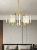 ChandelierLuxury Alabaster Appareil Chandelier8 Heads Size: Dia 80cm x H 35cm / ∅ 31.5″ x H 13.9″Brass & WhiteLennar Visual