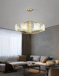 ChandelierLuxury Alabaster Appareil Chandelier8 Heads Size: Dia 80cm x H 35cm / ∅ 31.5″ x H 13.9″Brass & WhiteLennar Visual