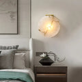 Wall LightLuxury Alabaster Round Wall LightDia 22cm x H 12cm / ∅ 8.7″ x H 4.7″WhiteLennar Visual