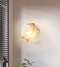 Wall LightLuxury Alabaster Round Wall LightDia 22cm x H 12cm / ∅ 8.7″ x H 4.7″WhiteLennar Visual