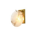 Wall LightLuxury Alabaster Round Wall LightDia 22cm x H 12cm / ∅ 8.7″ x H 4.7″WhiteLennar Visual