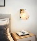 Wall LightLuxury Alabaster Round Wall LightDia 22cm x H 12cm / ∅ 8.7″ x H 4.7″WhiteLennar Visual