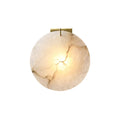 Wall LightLuxury Alabaster Round Wall LightDia 22cm x H 12cm / ∅ 8.7″ x H 4.7″ *2WhiteLennar Visual